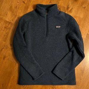 Patagonia Girls Better Sweater 1/4 Zip fleece pullover, size M